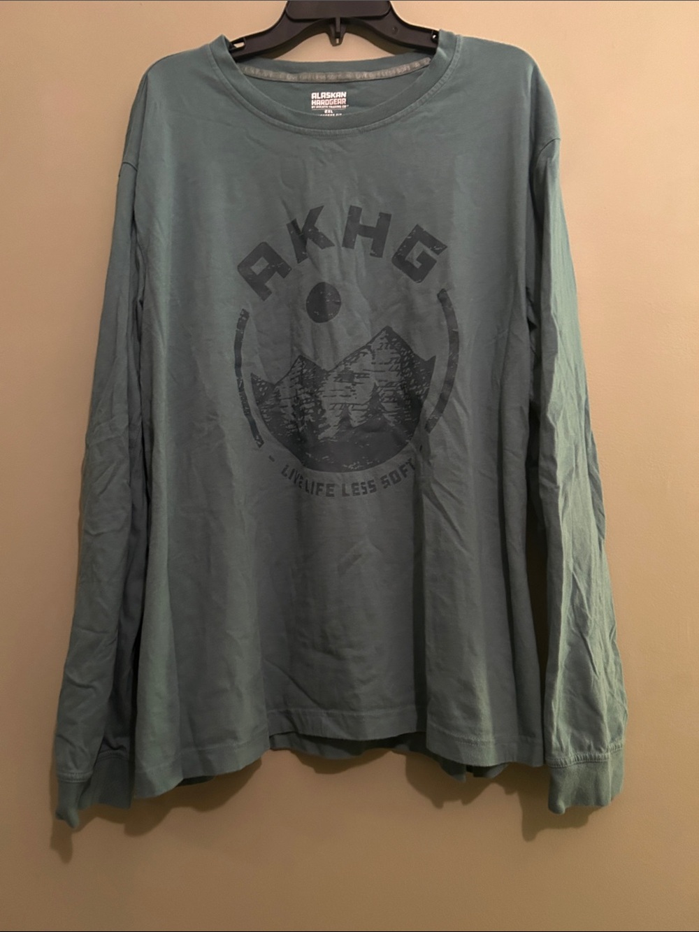 Duluth AKHKG Mountain Graphic Long Sleeve Tee - Dusty Teal Size XXL